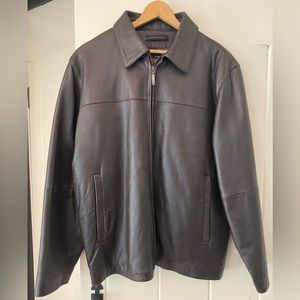 Men’s Claiborne Brown Lambskin Jacket Size Large